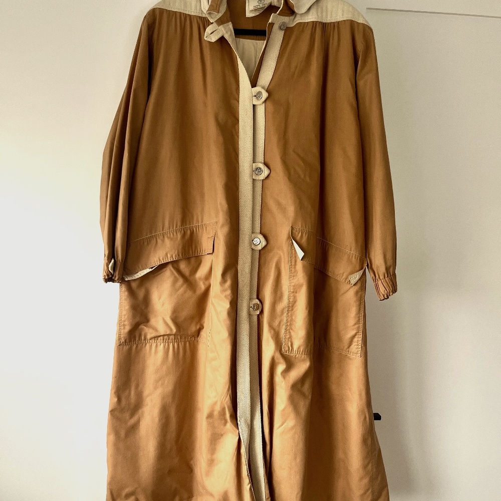 70's iconic couregges vintages tan khaki coat